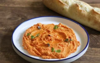 the kitchen doesnt bite dop greek feta and piquillo pepper dip