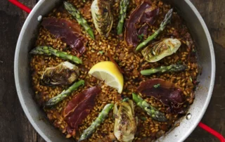 the kitchen doesnt bite rice with artichokes and consorcioserrano ham